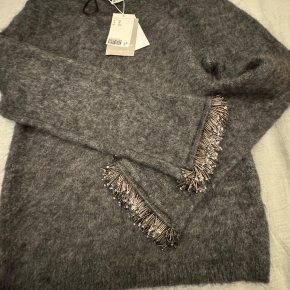 H&M Edition Beaded Detail Dark Grey sweater gone viral — new with tags’ xs - Picture 4 of 9